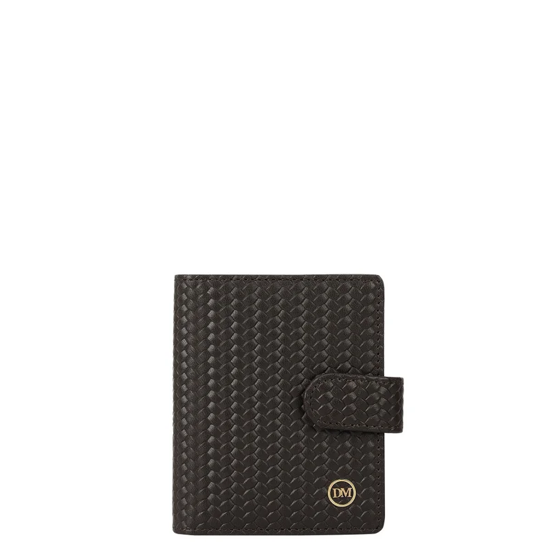 Da Milano Multi Slot Leather Card Case - Brown